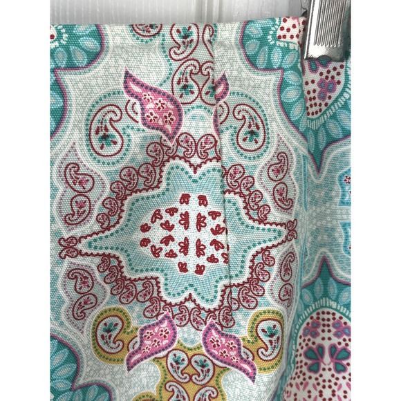 Talbots paisley print skirt in seafoam green and pink, size 10 - Picture 6 of 9